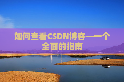 如何查看CSDN博客—一个全面的指南