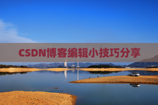 CSDN博客编辑小技巧分享